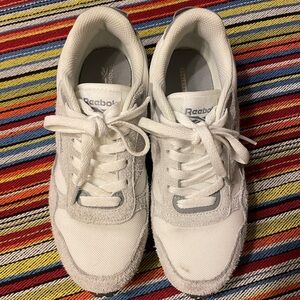 Reebok White Low-Top Lace-Up Sneakers